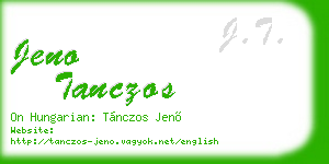 jeno tanczos business card